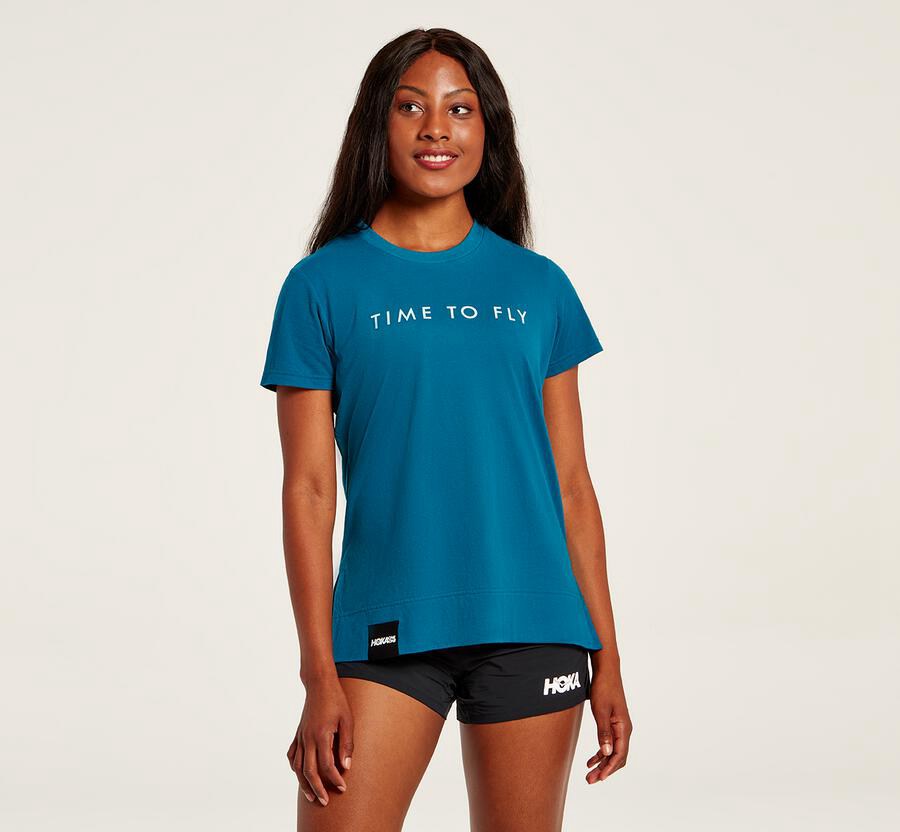 Camisa Hoka One One Mujer Azules - Brand - AGDI13592